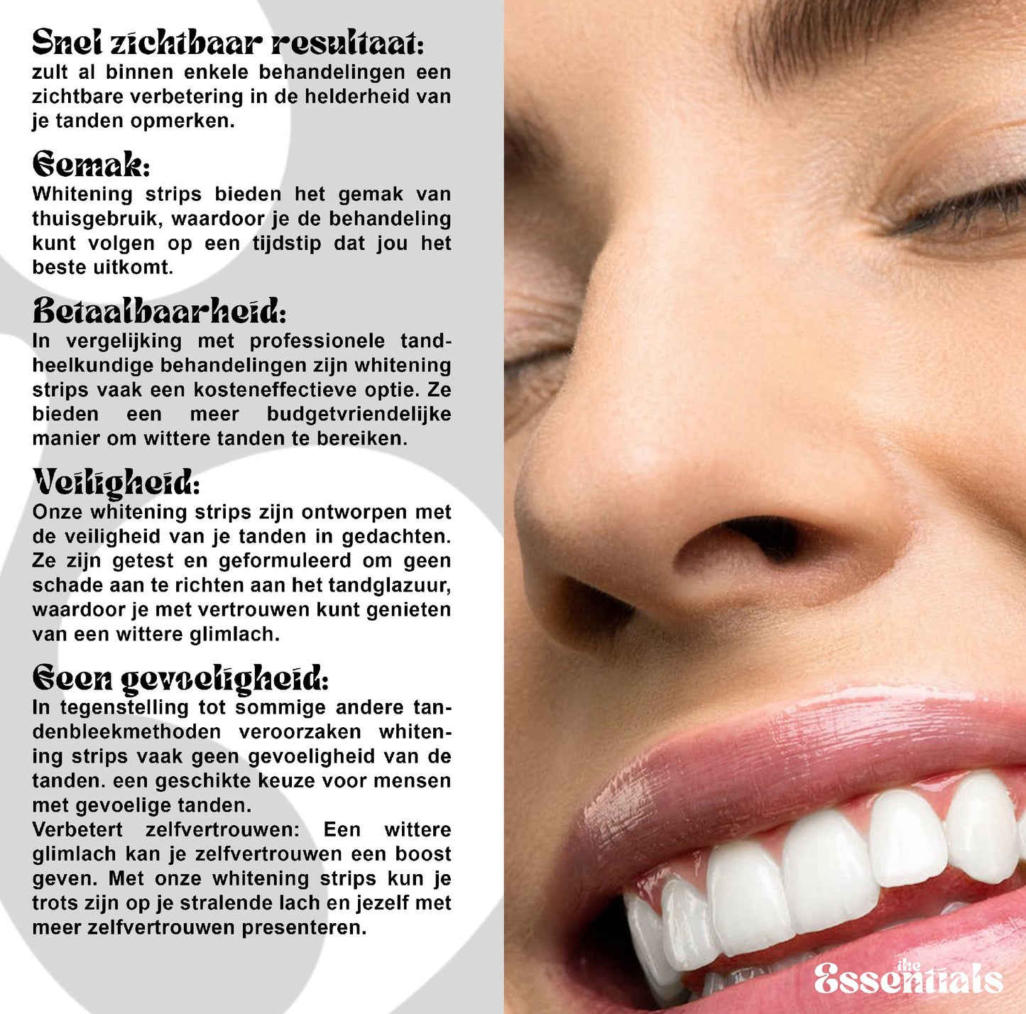 The Essentials - Whitening Strips Pap + Charcoal
